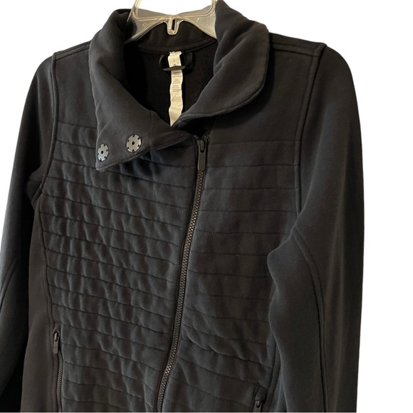 Lululemon Fleece To Be True Jacket Mock Neck Black 2 quilted athletic yoga - Picture 8 of 14